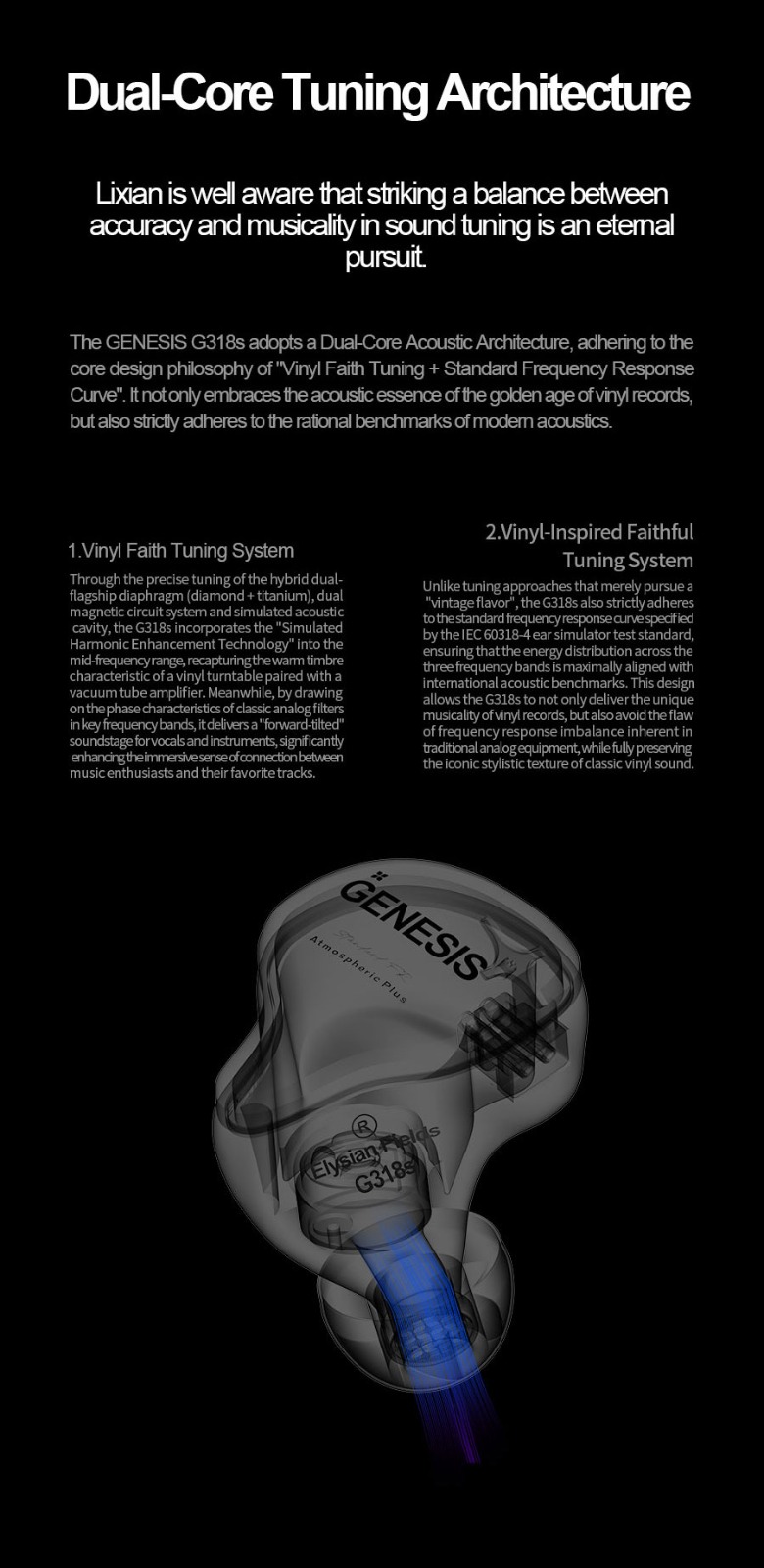 EarAcoustic Audio GENESIS G318s IEM HiFi - Imagen 7