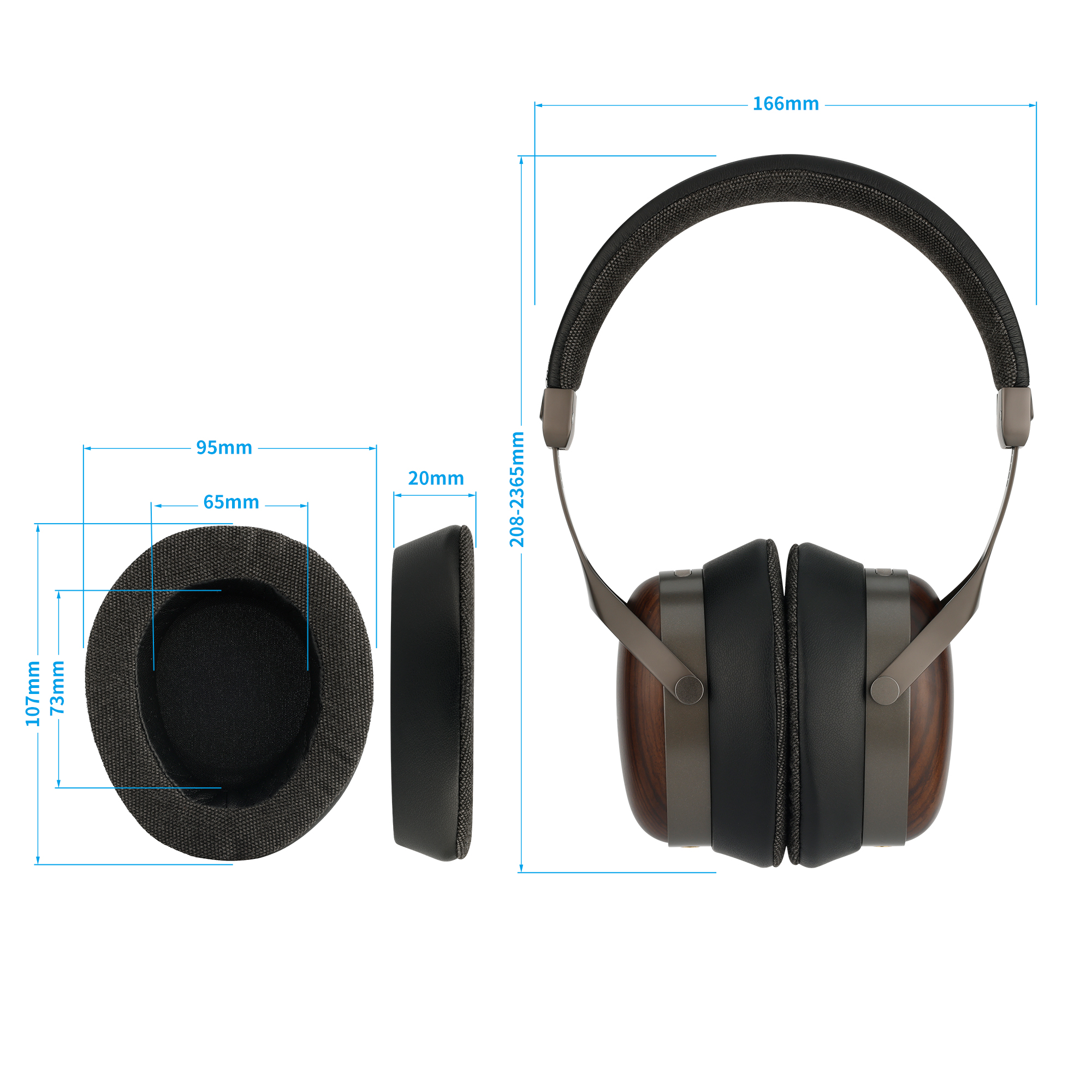 SIVGA ROBIN SV021 PRO BLK, Hi-Fi cerrados, diafragma de aluminio de 50 mm, carcasa de madera natural con cable desmontable - Imagen 16