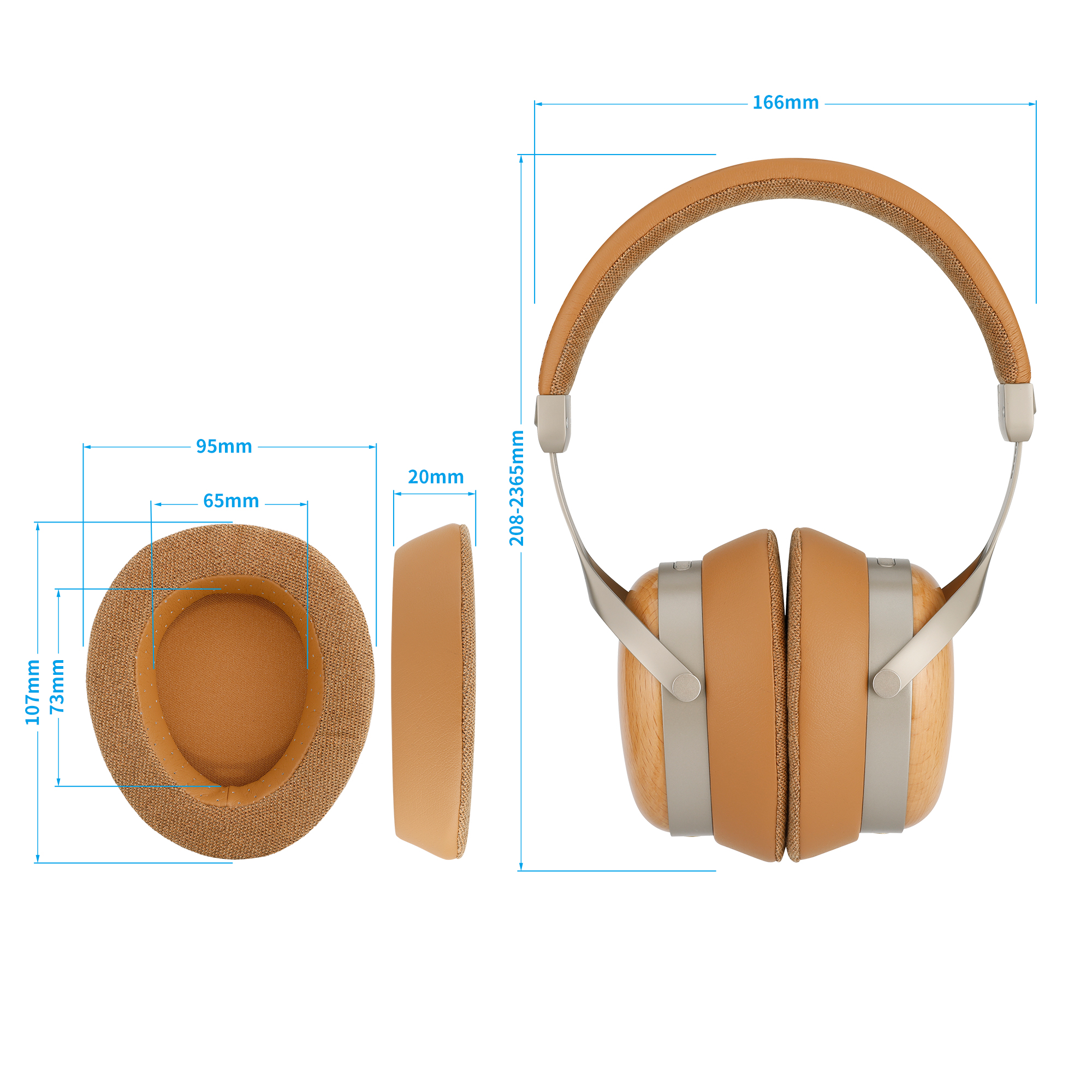 SIVGA ROBIN SV021 PRO BRN, Hi-Fi cerrados, diafragma de aluminio de 50 mm, carcasa de madera natural con cable desmontable - Imagen 12