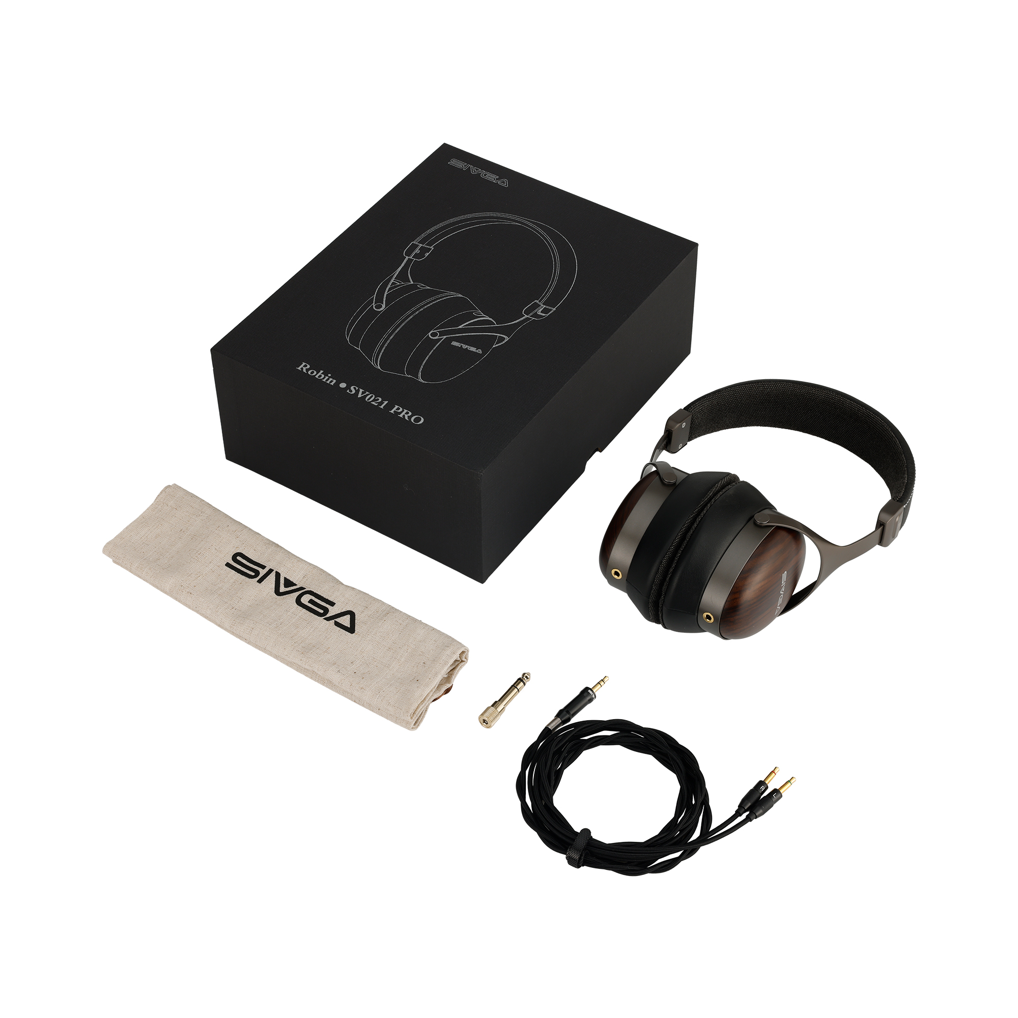 SIVGA ROBIN SV021 PRO BLK, Hi-Fi cerrados, diafragma de aluminio de 50 mm, carcasa de madera natural con cable desmontable - Imagen 19