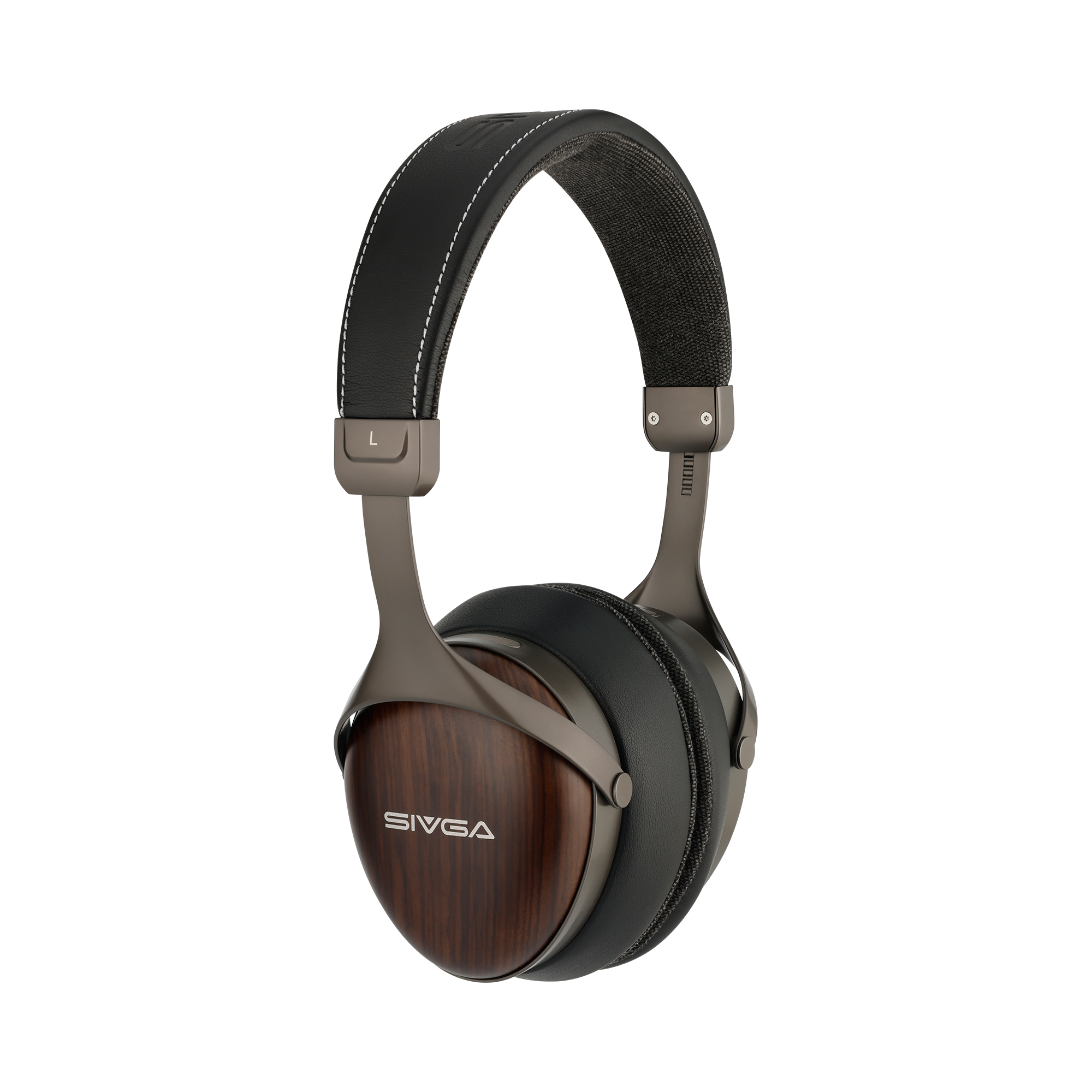 SIVGA ROBIN SV021 PRO BLK, Hi-Fi cerrados, diafragma de aluminio de 50 mm, carcasa de madera natural con cable desmontable