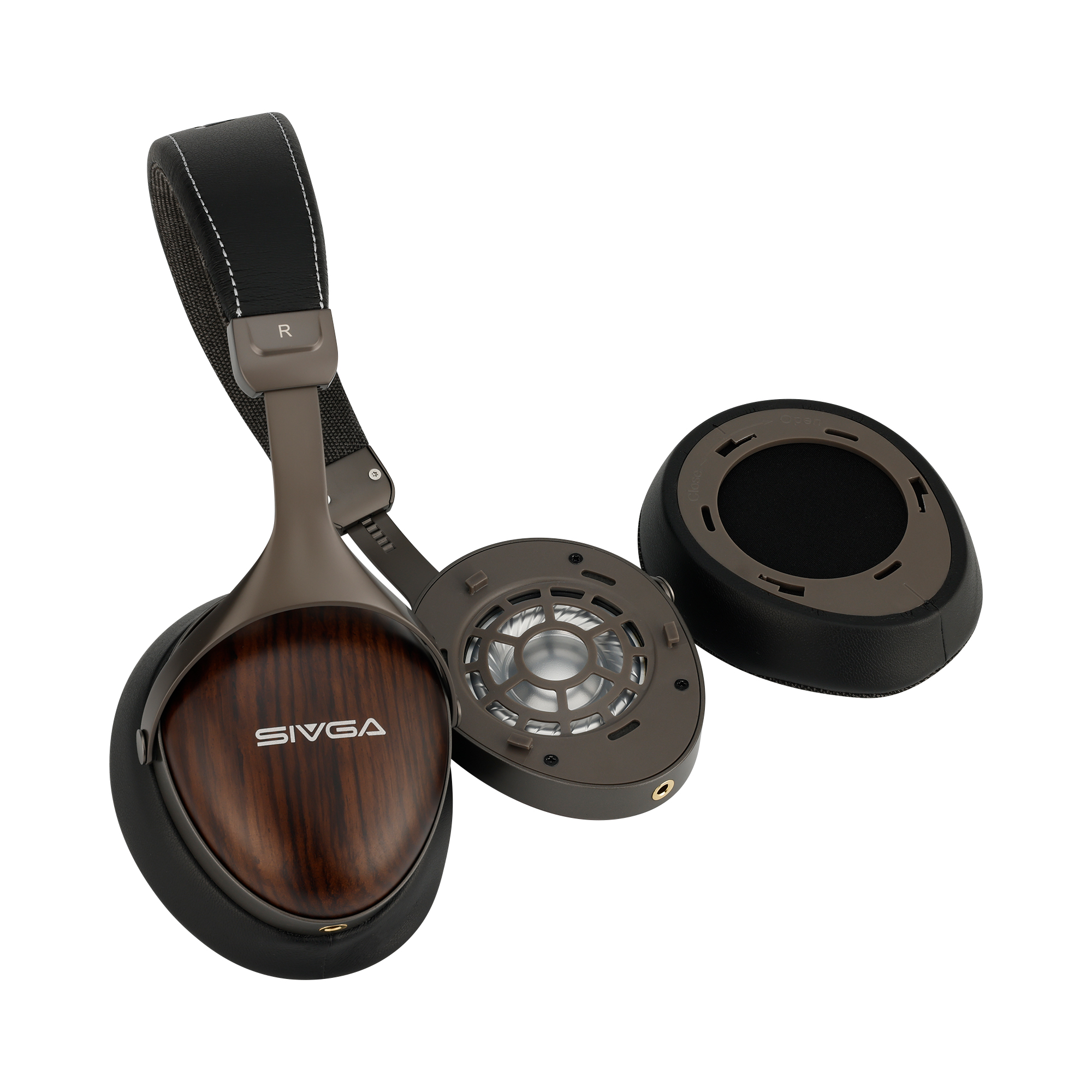 SIVGA ROBIN SV021 PRO BLK, Hi-Fi cerrados, diafragma de aluminio de 50 mm, carcasa de madera natural con cable desmontable - Imagen 13