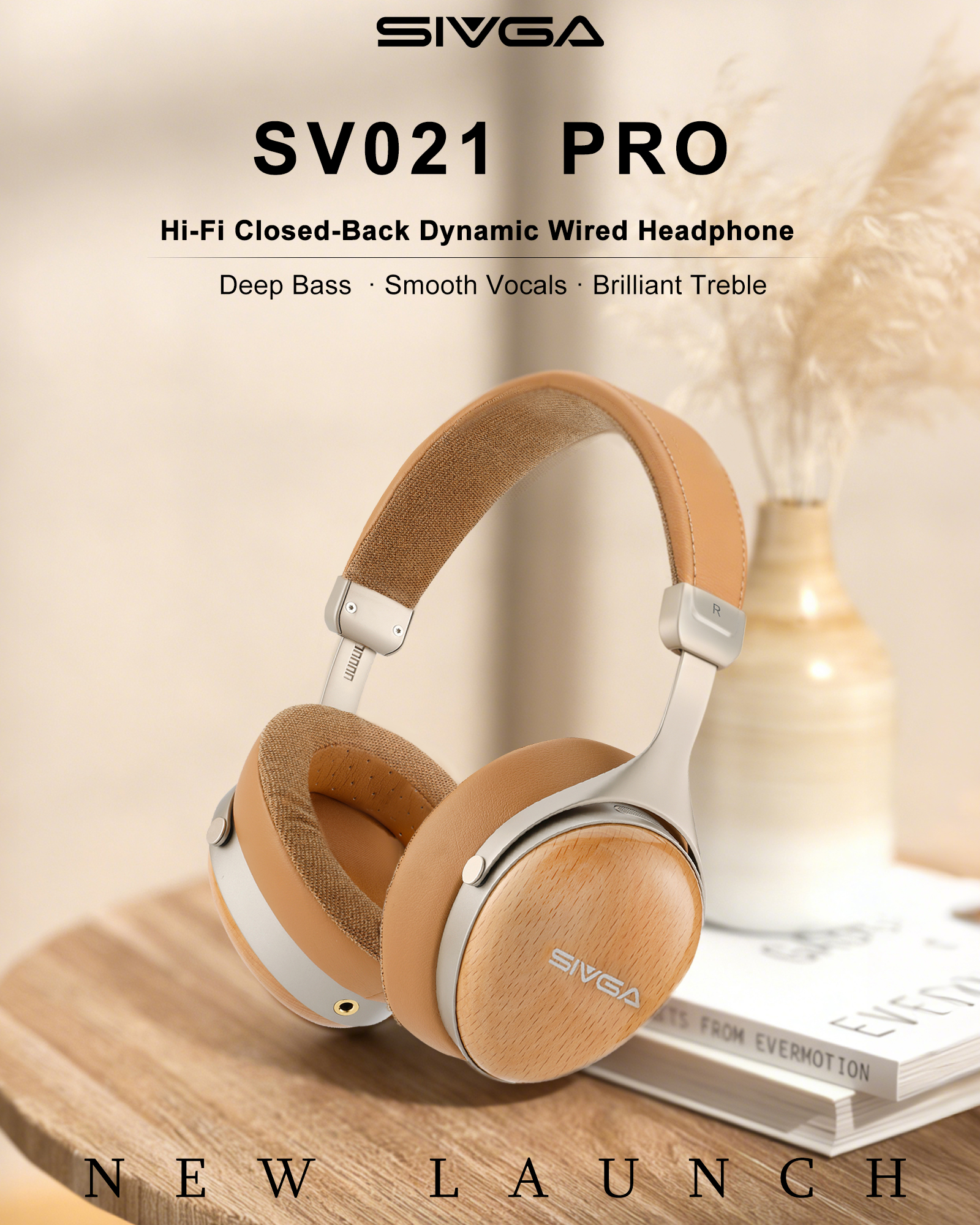 SIVGA ROBIN SV021 PRO BRN, Hi-Fi cerrados, diafragma de aluminio de 50 mm, carcasa de madera natural con cable desmontable - Imagen 23