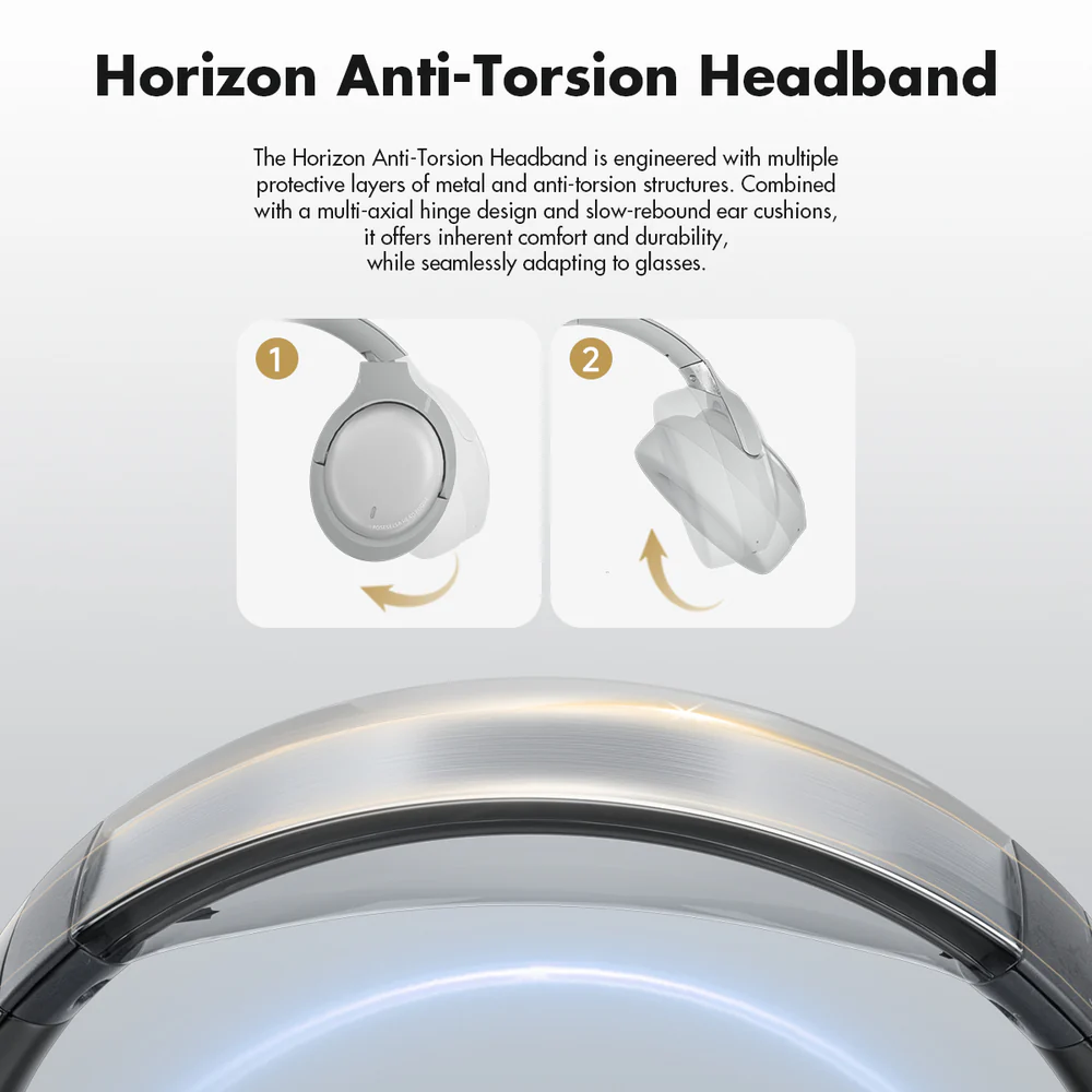 Auriculares inalámbricos ROSESELSA CAMBRIAN, cancelación de ruido, LDAC, Bluetooth 5.3, hasta100 horas de batería - Imagen 6