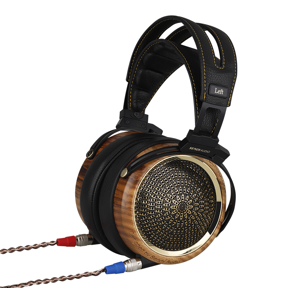 SENDY PEACOCK Auriculares circumaurales magnéticos planares Hi-Fi de diseño abierto con carcasa de madera - Imagen 3